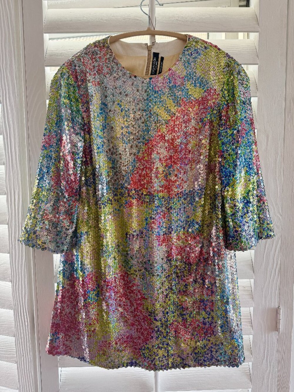 CALVIN KLEIN 205W39NYC BY RAF SIMONS SEQUIN MINI DRESS